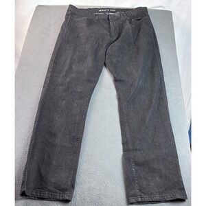 Kenneth Cole New York Jeans Mens 36x32 Gray Straight Leg Denim 5 Pocket Casual